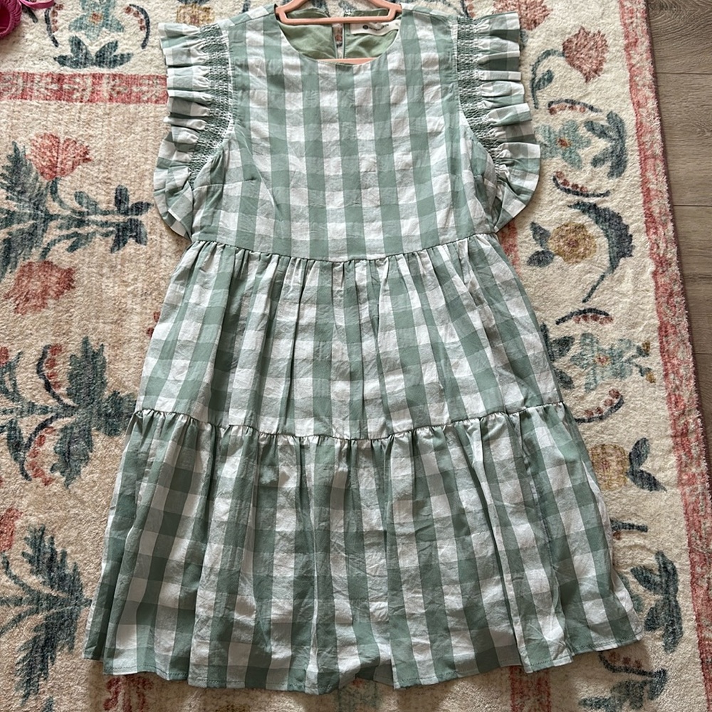 Impeccable pig gingham dress! Size small!